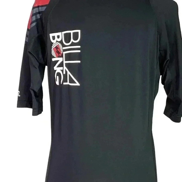 BillABong Sunshield Mens L Rash Guard Shirt Top Black UPF-50 UV/UVB Protection - Picture 7 of 9